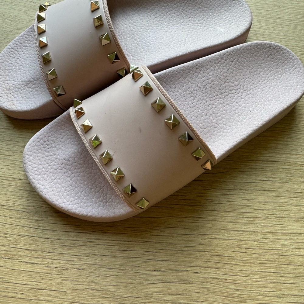 Valentino Garavani Pink Slide Sandals